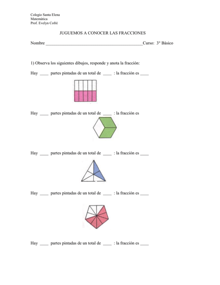 Fracciones - Colegio Católico De Niñas Santa Elena