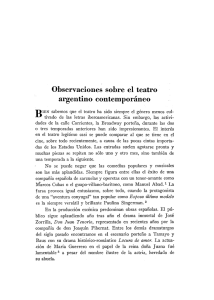 Observaciones sobre el teatro argentino contemporaneo