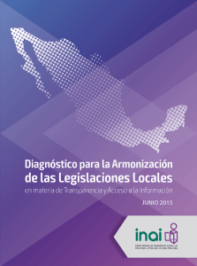 Diagnóstico para la Armonización de las Legislaciones Locales