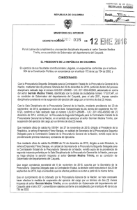decreto 35 del 12 de enero de 2016