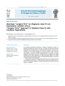 Abordaje “surgery first” en disgnacia clase III con hiperplasia
