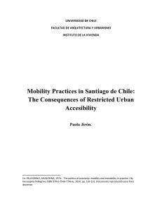 Mobility Practices in Santiago de Chile: The Consequences of