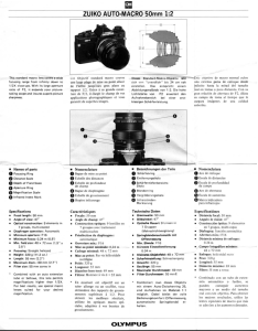 This standard macro Ions covers a wide focuslng range from il`ifll`llly