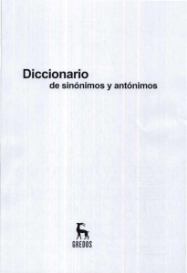 Diccionario de sinonimos y antonimos.