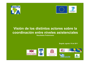 Visión de los distintos actores sobre la coordinación - Equity-LA