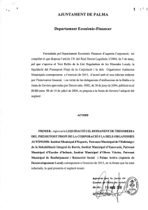 Acord aprovació per Junta liquidació 2015