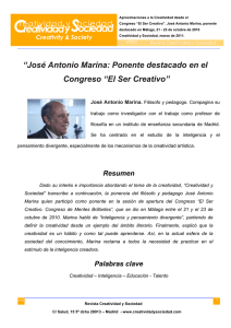 El Ser Creativo”. José Antonio Marina