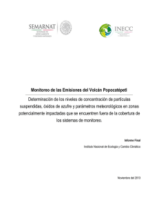 Monitoreo de las Emisiones del Volcán Popocatépetl Determinación