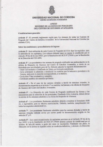 Régimen de alumnos de posgrado - CEA