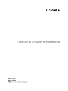 Elementos de la Relación Jurídica Comercial.