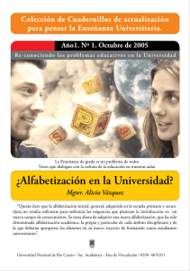 ¿Alfabetización en la Universidad?