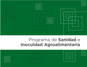 PROGRAMA DE SANIDAD E INOCUIDAD AGROALIMENTARIA