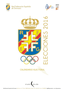 calendario electoral - Real Federación Española de Gimnasia