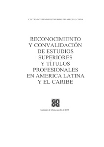 Reconocimiento y Convalidaci&oacute;n de Estudios Superiores.
