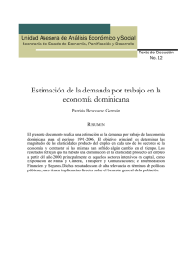 Estimación de la demanda por trabajo en la economía dominicana