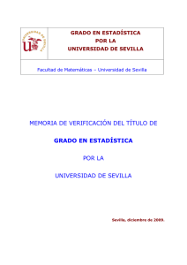 memoria de verificación del título de grado en estadística por la