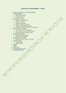 reglamento del proceso de licencias de funcionamiento de