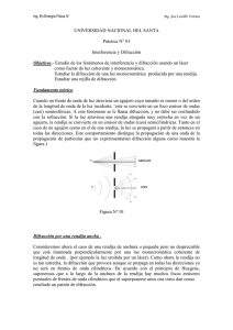 Práctica N° 01. Difracción é Interferencia