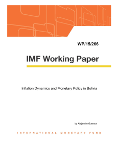 Inflation Dynamics and Monetary Policy in Bolivia