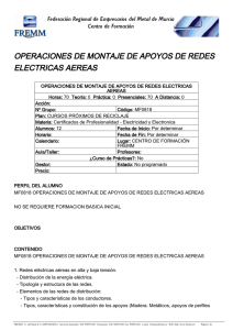 operaciones de montaje de apoyos de redes electricas