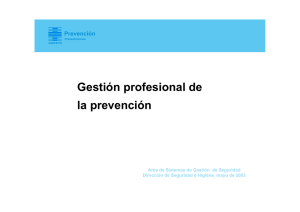 Gestión profesional de la prevención