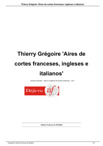 Thierry Grégoire `Aires de cortes franceses, ingleses e italianos`