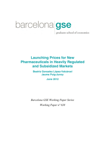 Launching Prices for New Pharmaceuticals in Heavily Regulated