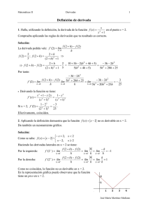 Definici&oacute;n de derivada
