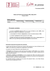 Índice general - Instituto Nacional de Estadistica.