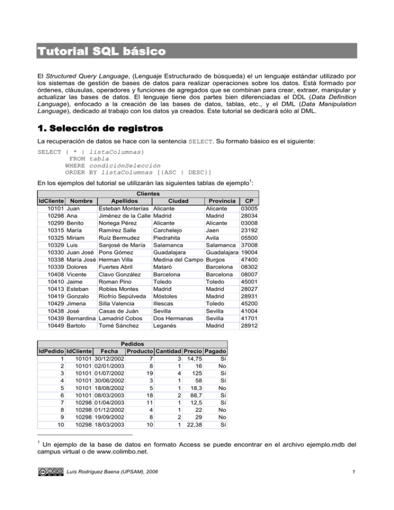 Tutorial Básico De SQL