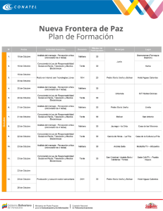 Nueva Frontera de Paz Plan de Formación