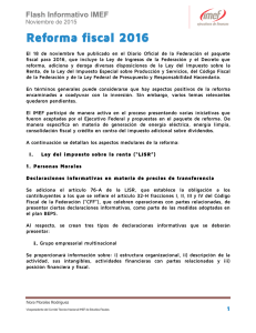 Reforma fiscal 2016