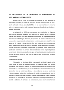 Valoraci&oacute;n de la capacidad de adaptaci&oacute;n de los animales