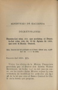 MINISTERIO DE HACIENDA DECRETOS-LEYES Decreto