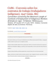 C086 - Convenio sobre los contratos de trabajo (trabajadores