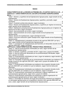 índice características de la región autónoma del atlántico