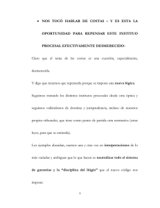 NOS TOCÓ HABLAR DE COSTAS – Y ES ESTA LA OPORTUNIDAD