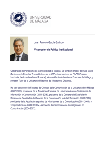 Juan Antonio García Galindo Vicerrector de Política Institucional
