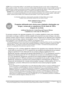 Preguntas Adicionales Para Ciertos Actos Criminales Relacionados