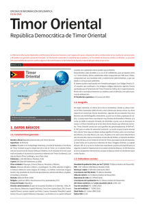 Ficha país de Timor Oriental. - Ministerio de Asuntos Exteriores y de