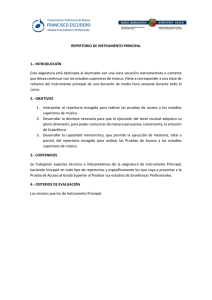 REPERTORIO DE INSTRUMENTO PRINCIPAL 1.