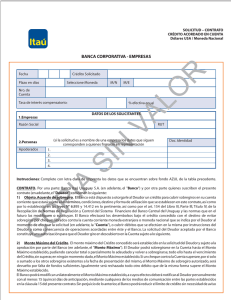 Crédito acordado en cuenta corriente empresas