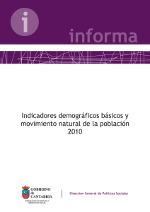 Indicadores demográficos básicos y movimiento natural de la