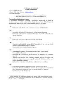 HISTORIA DEL CONSTITUCIONALISMO FRANCÉS Timeline
