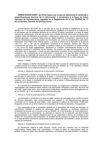 ORDEN EHA/875/2007, de 29 de marzo, se determina el contenido