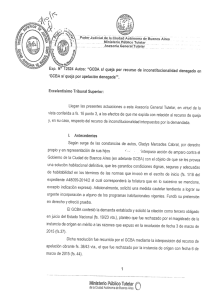 `GCBA s/ queja por apelación denegada”. Excelentísimo Tribunal