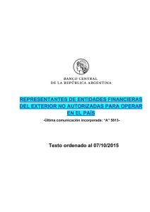 REPRESENTANTES DE ENTIDADES FINANCIERAS DEL