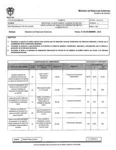 Ministerio de Relaciones Exteriores Repúbiica de Colombia