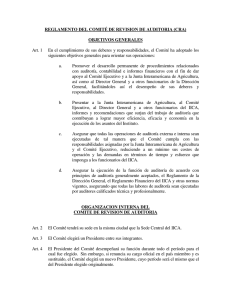 REGLAMENTO DEL COMITÉ DE REVISION DE AUDITORIA (CRA