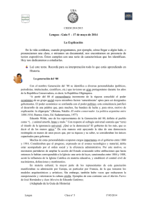 UBA Lengua - Guía 5 - 17 de mayo de 2014 La Explicación En la